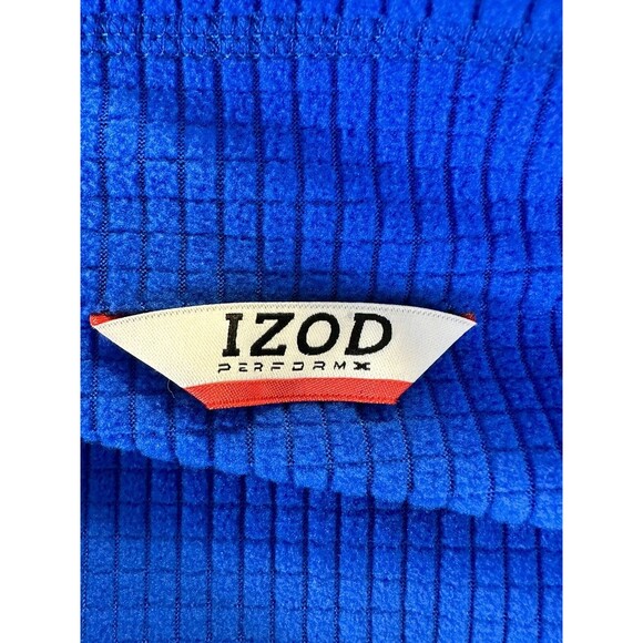 Izod PerformX Waffle Knit Jacket Mens XL Full Zip Blue Running Outdoors Golf - Picture 5 of 12